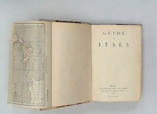 Antique GUIDE TO ITALY Macmillan And Co 1901 Hardcover - B13 2