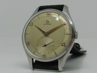 Omega " Classic " Wrist Men Watch With Xxl Steel Case - For Collectors