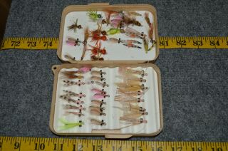 Orvis Fly Box With 55 Fly Rod Fishing Lures