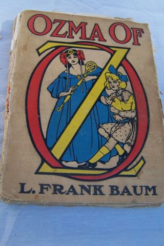 Antique Collectable Ozma Of Oz Book L.  Frank Baum 1907 Illustrated John R.  Nei