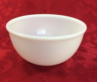 Antique Fire King Oven Ware (17) Milk White Mixing Bowl,  8.  25 2 1/2 Qt.  Usa