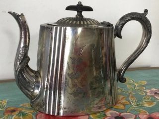 Antique/vintage Plated With Pure Silver Tea Pot