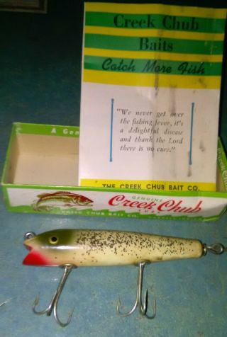 Vintage Creek Chub Darter Silver Flash Fishing Lure
