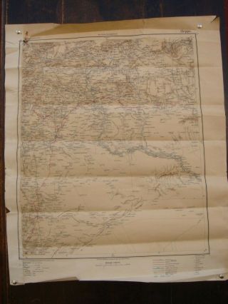 Antique Paper Map Of Aleppo / Syria / German Origin ?