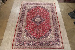 Traditional Floral Vintage Oriental Area Rug Wool Hand - Knotted RED Carpet 10x13 2