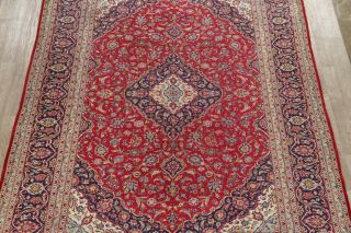 Traditional Floral Vintage Oriental Area Rug Wool Hand - Knotted RED Carpet 10x13 3