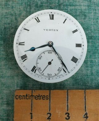 Vintage Vertex 15 Jewel Pocket Watch Movement But