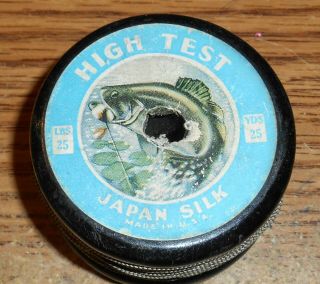 Early High Test Japan Silk Wood Line Spool/rare