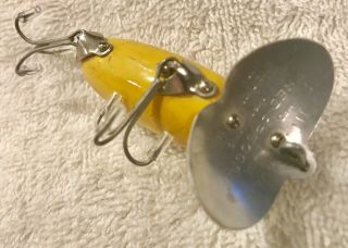 Fishing Lure Fred Arbogast 3/8oz Jitterbug Yellow Herringbone Tackle Box Bait 5