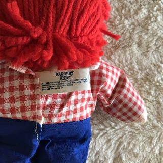 Vintage 1970s Raggedy Andy Knickerbocker Cloth Collectible Toy Doll 12 Inch 4
