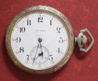 1912 Illinois Pocket Watch,  Size 12,  15 Jewel,  Grade 228,  Not Running,  Side Wind