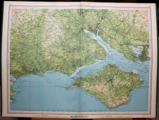 1939 Survey Map England & Wales Southampton Isle Of Wight Bournemouth Forest