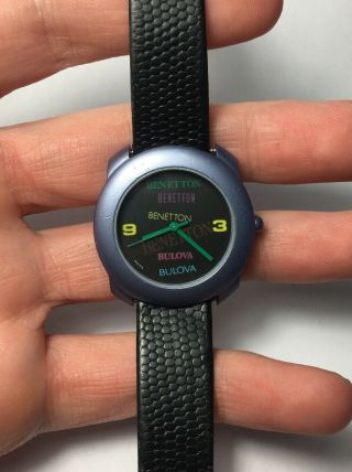 Vintage Bulova Benetton Watch Colors Unisex Retro Collectable Battery