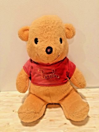 Vintage Disney Winnie The Pooh Plush Teddy Bear 14 " Rare Fast
