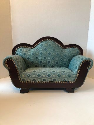 American Heirloom Furniture Girl Doll Upholstered Sofa/ Loveseat For 18” Dolls