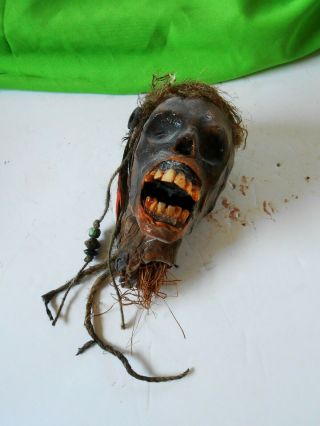 Voodoo Doll Shrunken Head 1 Potc Shaman Antique Sideshow Gaff Vintage Oddity