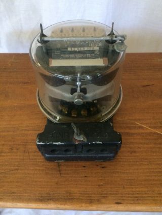 Westinghouse ELECTRIC WATT HOUR METER LAMP Antique 2