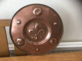 Antique Arts And Crafts Copper Charger J W Benson