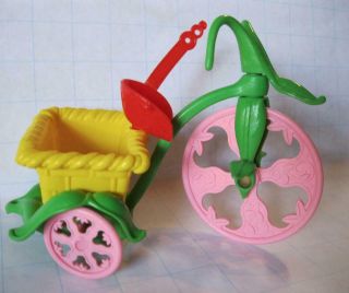 Vintage 1980s Kenner Strawberry Shortcake Cycle Bike Trike Tricyle With Basket