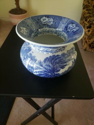 Antique Ladies Cuspidor,  Flow Blue,  Made In Cauldon England