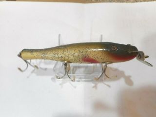 Lucky Strike Pike In Silver Flash Vintage Wood Lure