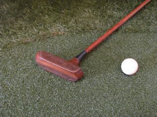 Antique Hickory Shaft MM Importing Co.  Wooden Mallet Golf Putter 3