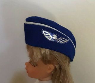 Vintage Barbie HTF CLONE AIRLINE STEWARDESS OUTFIT,  BLUE LACE UP BOOTS 2