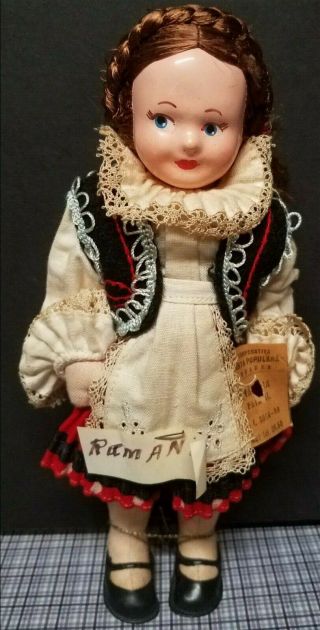 Vintage European Doll From Romania Handmade Vintage Ethnicities Cultures