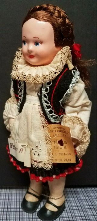 Vintage European Doll From Romania Handmade Vintage Ethnicities Cultures 4
