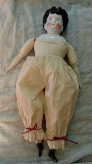 Antique 20 - Inch Hertwig Doll in Vintage Ivory Gown 4