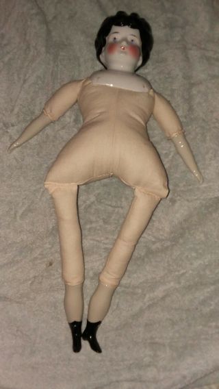 Antique 20 - Inch Hertwig Doll in Vintage Ivory Gown 6