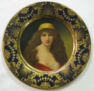 Vienna Art Plate From Early 1900s - Cobalt Blue & Gold - Outstanding