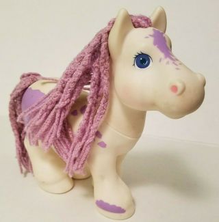 Cabbage Patch Magic Meadow Pony Crimp ‘n Curl 6in Star White Purple Clouds