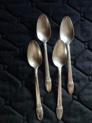 Vtg First Love 1847 Rogers Bros - Demitasse Spoons (4) 1937 International Silverware