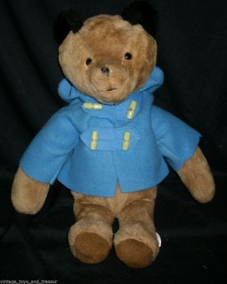 17 " Big Vintage Eden Brown Paddington Teddy Bear Stuffed Animal Plush Toy W Coat