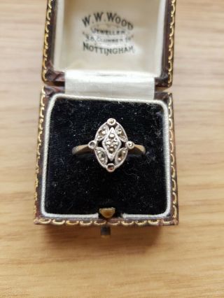 104 Antique Art Deco Silver Marcasite Ring Read Descript