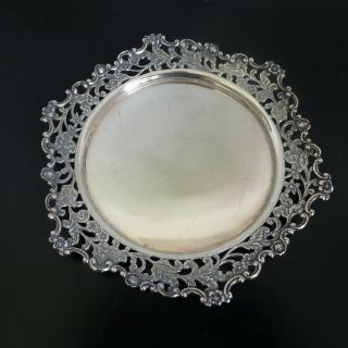 Dutch Vintage Solid Silver Wine Coaster Or Presentation Dish - Fully Marked