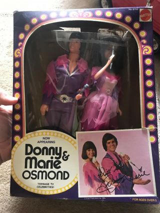 Vintage 1976 Mattel Donny And Marie Osmond Dolls In Open Box