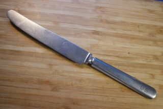 Us Military Stainless Steel Mess Hall 9 1/4 " Dinner Knife - Vintage Maybe Antique