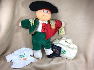 Vintage Cabbage Patch Doll Boy World Traveler Spain Matador 16” Xaviar Roberts