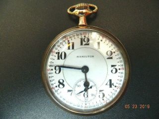 1918 Hamilton 21 Jewel Grade 992 Model 1 Railroad Pocket Watch