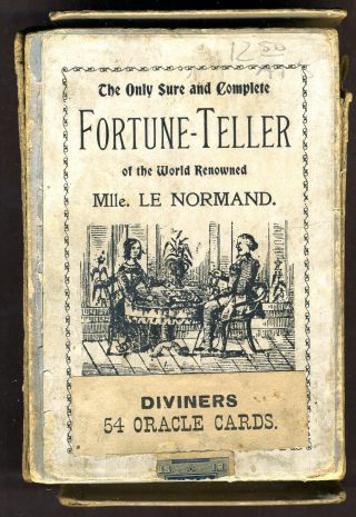 Lenormand Diviners,  Oracle Cards Fortune Telling Large Format 1899,  Usa Antique