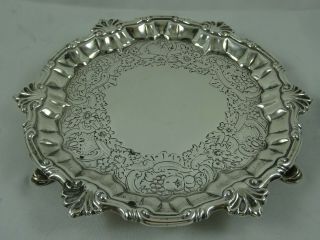 Vintage,  George Ii Solid Silver Salver,  1753,  286gm