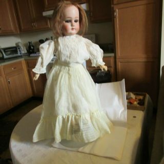 Wow Antique 2 Pc White Doll Dress For Antique Doll