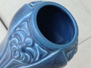Antique Rookwood Pottery 1931 Blue Vase No 2141 Floral Rare Vintage Arts Crafts