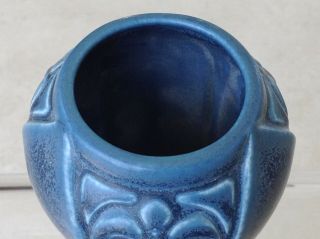 Antique Rookwood Pottery 1931 Blue Vase No 2141 Floral Rare Vintage Arts Crafts 8