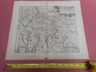 100 Westmorland Map By Saxton Kip C1637 Scarce