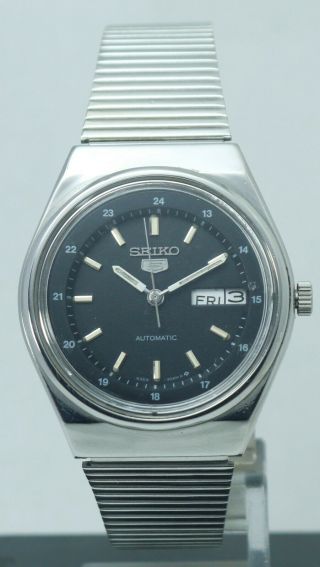 VINTAGE SEIKO 5 MEN ' S AUTOMATIC 17 JEWELS 6309 DAY/DATE DIAL WATCH 2
