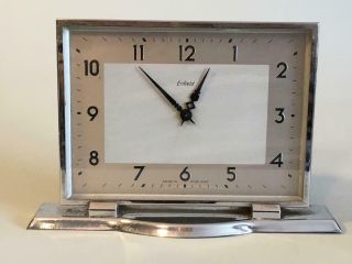 Art Deco Enfield Chrome Mantel Clock - Gwo