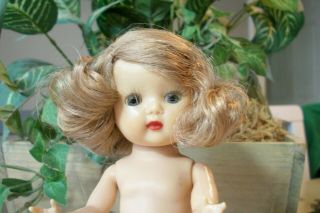 Vintage Nasb Slw Muffie Doll - Dark Blond/light Brown Hair/gray Eyes - Marked